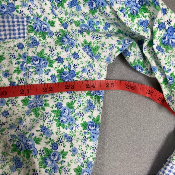 🪻90s Victoria’s Secret Gold Label Floral Cotton Robe M/L Cottagecore Tradwife - Picture 10 of 12
